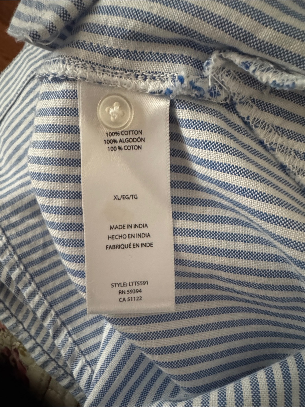 beachlunchlounge Blue & White Striped Button-Down Shirt - Picture 5 of 6